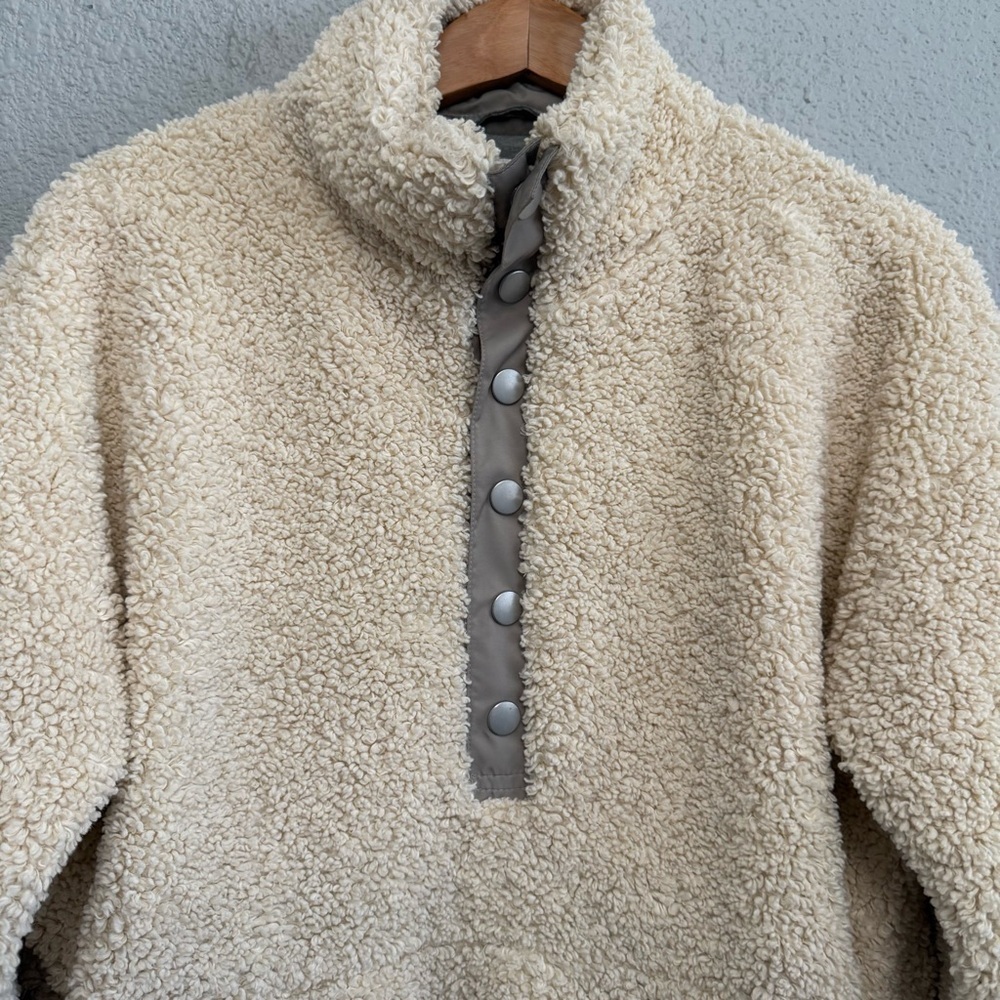 Carbon2Cobalt Snowfall Faux‎ Shearling Pullover Size Small Mid-Heavy Weight - Picture 2 of 6